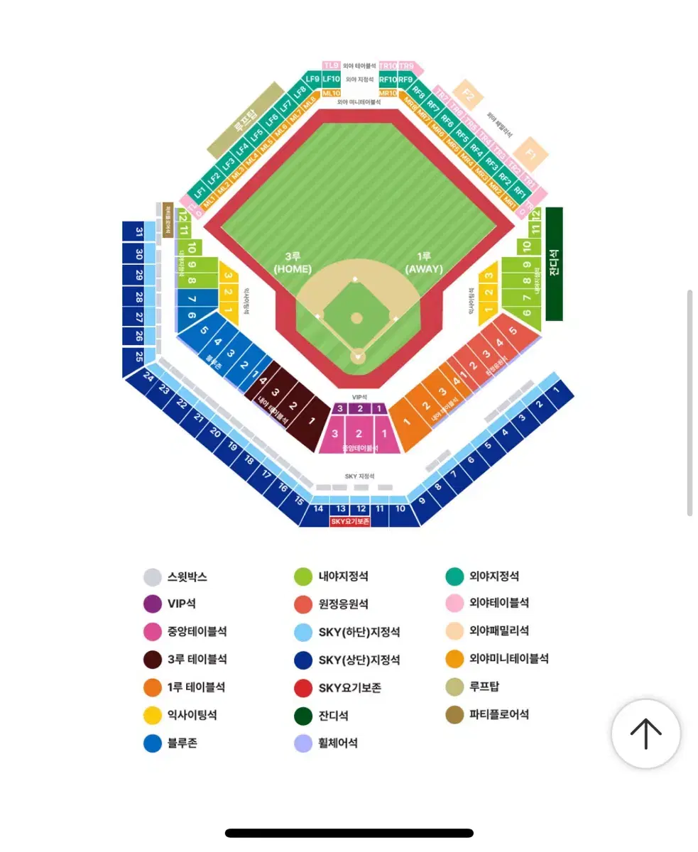 한국시리즈 4차전 1루 외야지정석 4연석 통로석