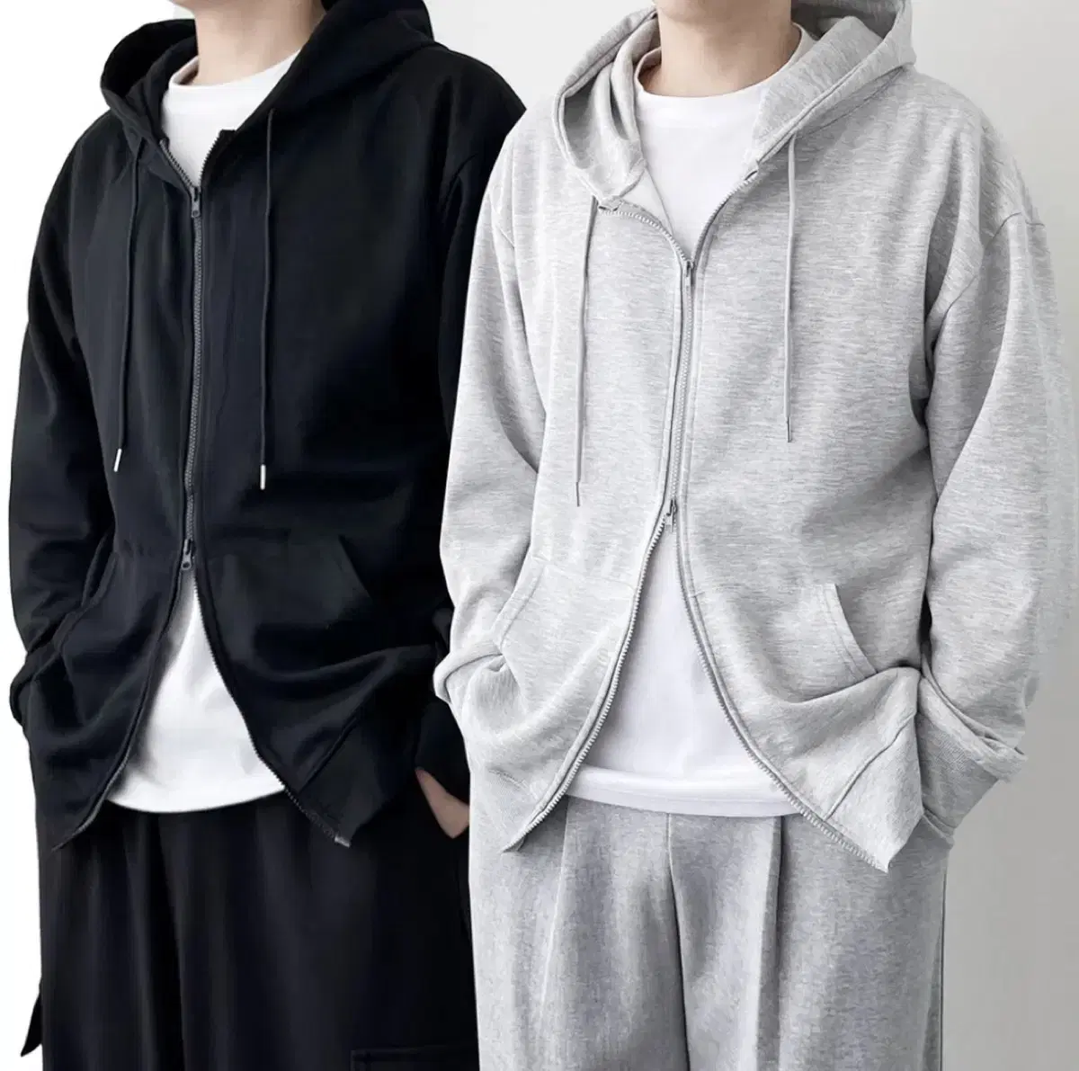 Two-Way Overfit Hooded Zip-up bom gaeul (Unisex)