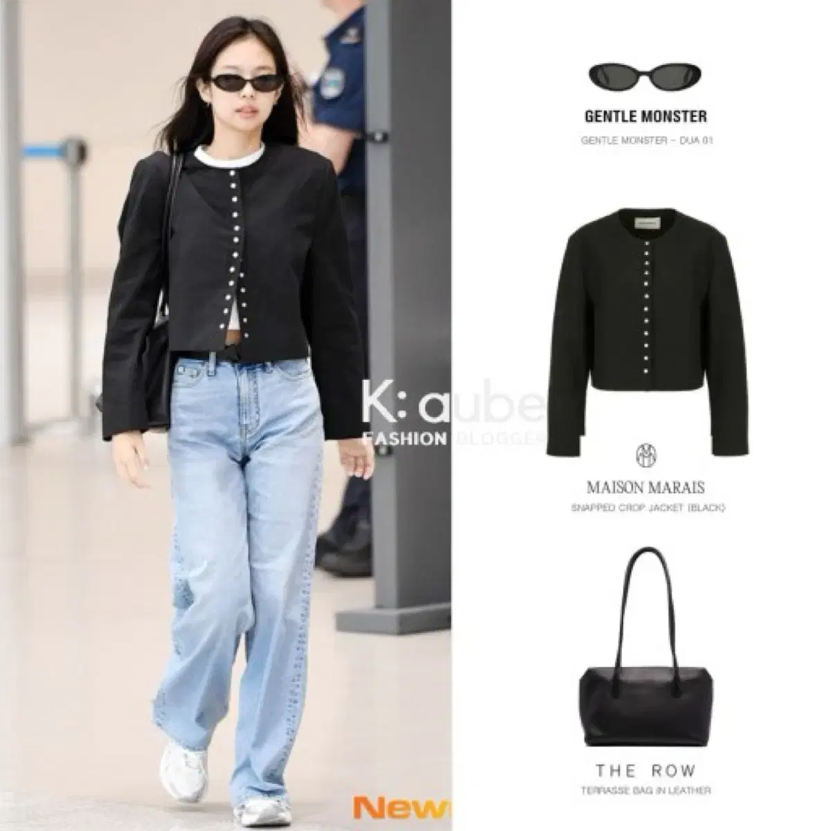 메종마레 snapped crop jacket (black) (제니 착용)