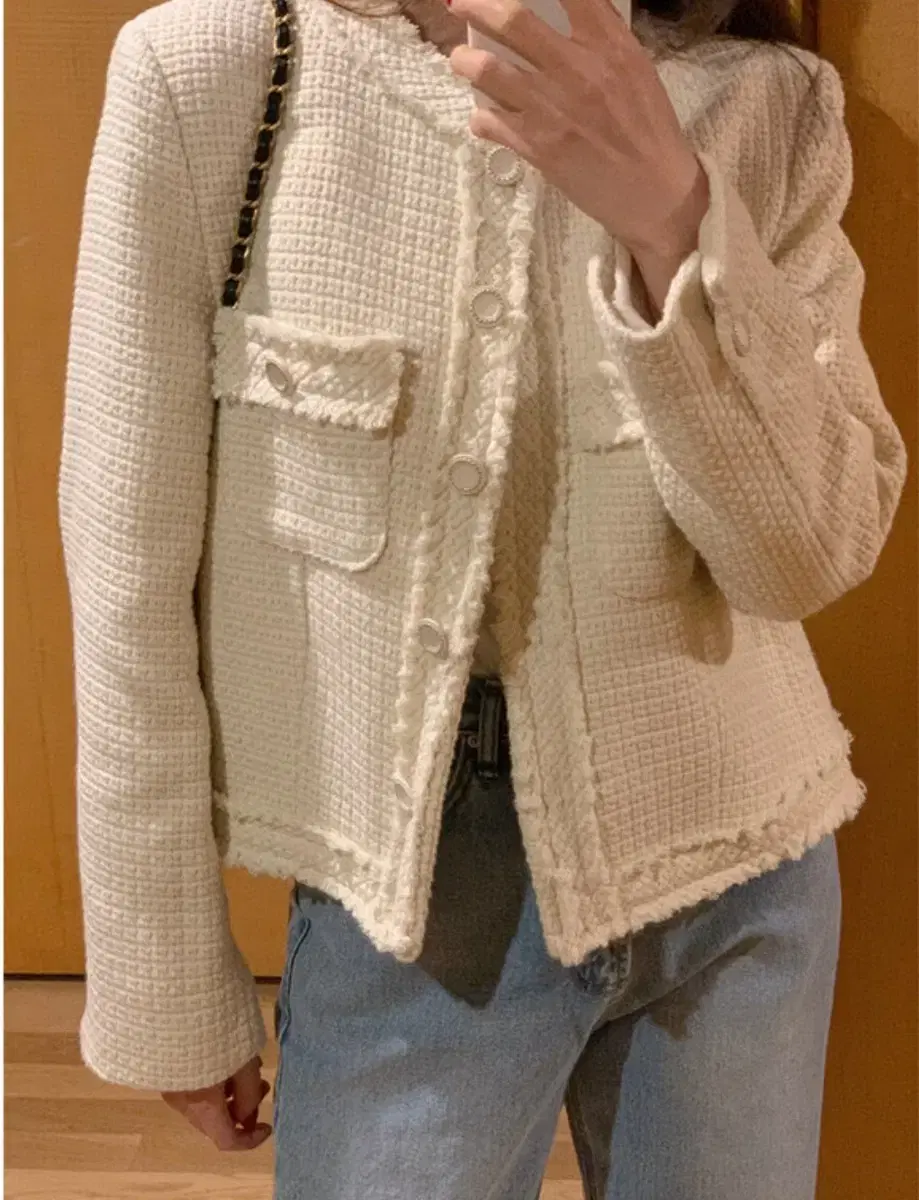 미뉴에트 Bruco tweed jacket 아이보리