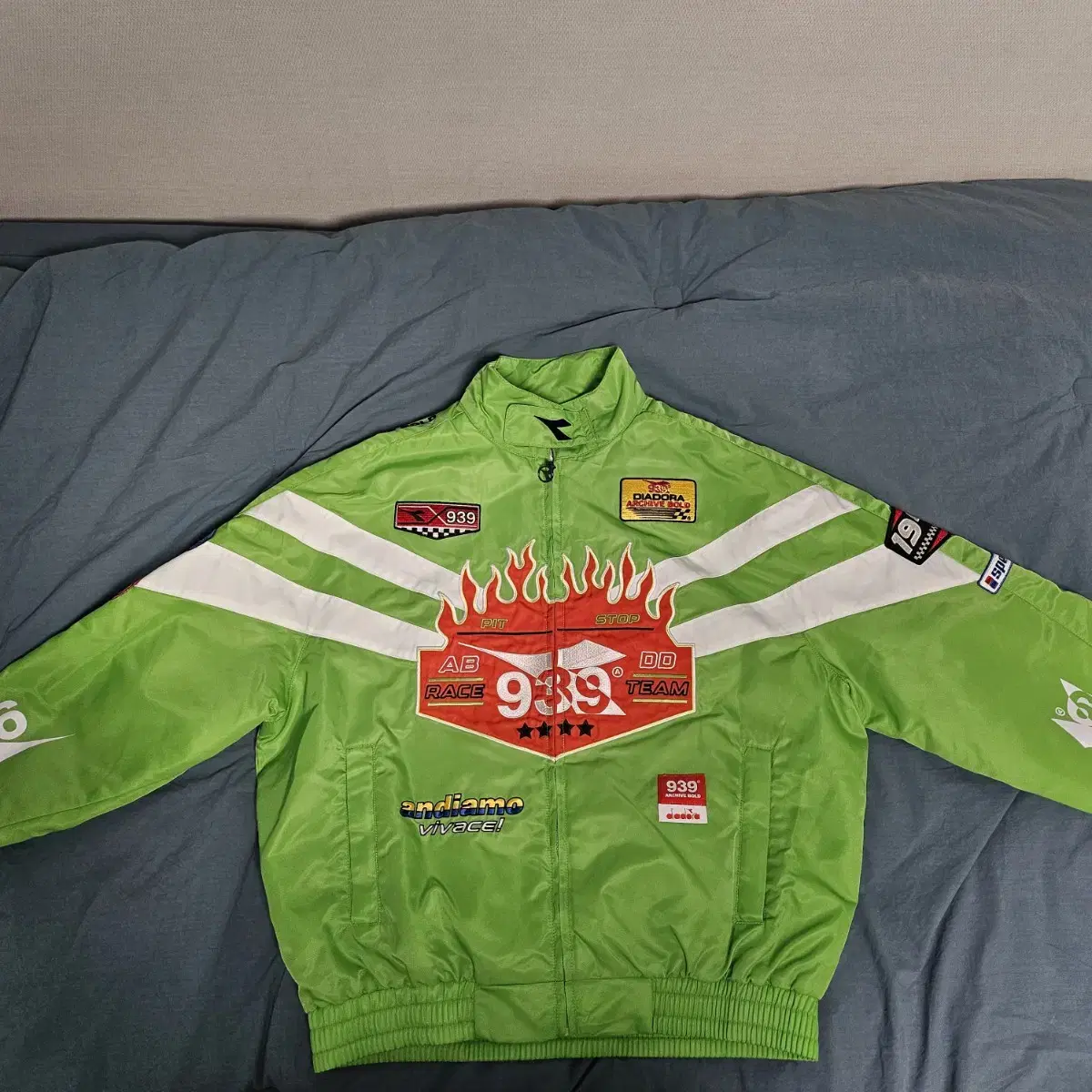 [ArchiveBold x Diadora] Racing Jacket Green (New, unworn)