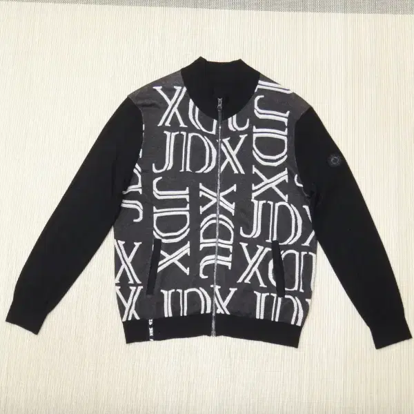 (2XL) JDX 골프 2도 자카드 로고 플레이 풀집