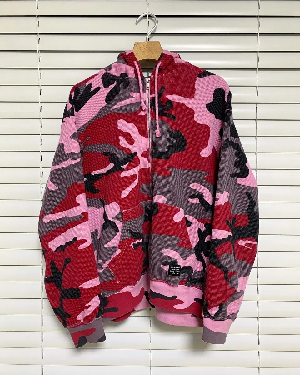 Supreme 24SS Hooded Zip Up Thermal Pink Camo