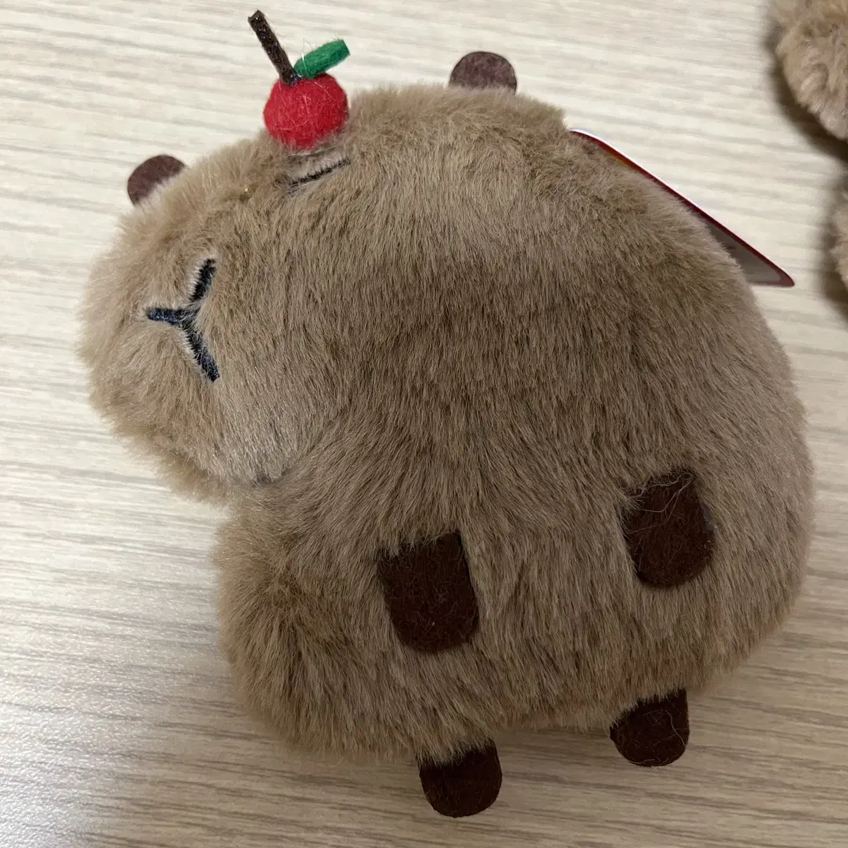 사과 카피바라 미니 인형 키링 11cm