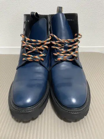 폴스미스부츠Blue Leather Lace Up Boots