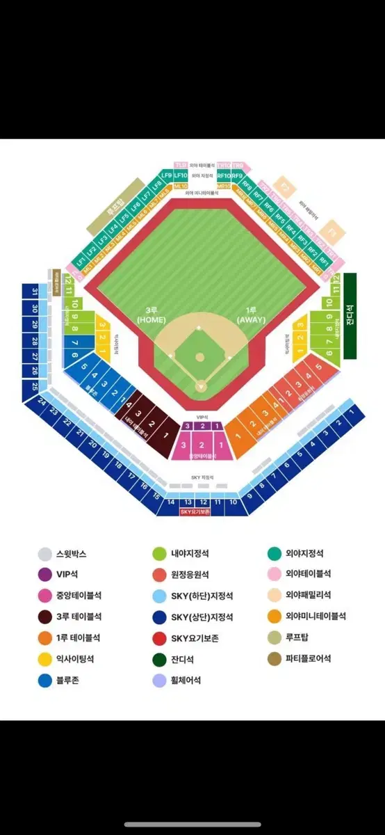 코시 3차전 통로 2연석 u-7 1루 스카이 상단석 기아 삼성