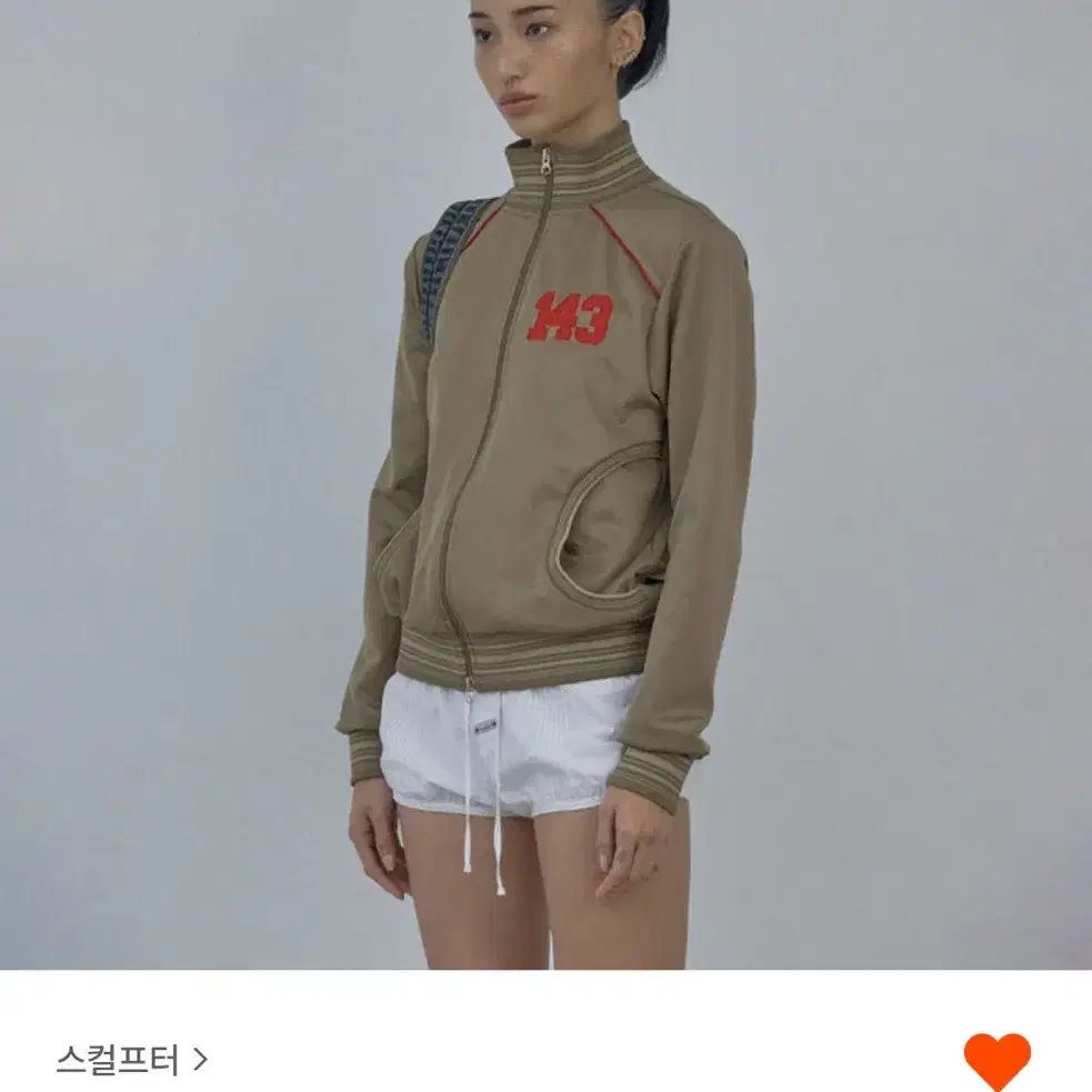 스컬프터집업 Stripe Track Zip-Up Beige M사이즈