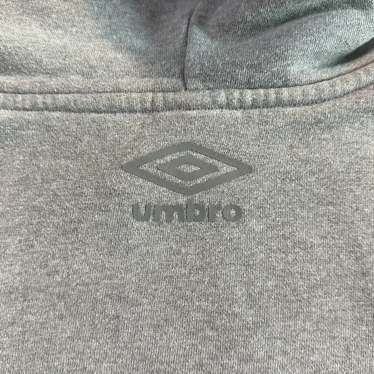 [여성 M] 엄브로 UMBRO 빅로고 기모 후드티 그레이