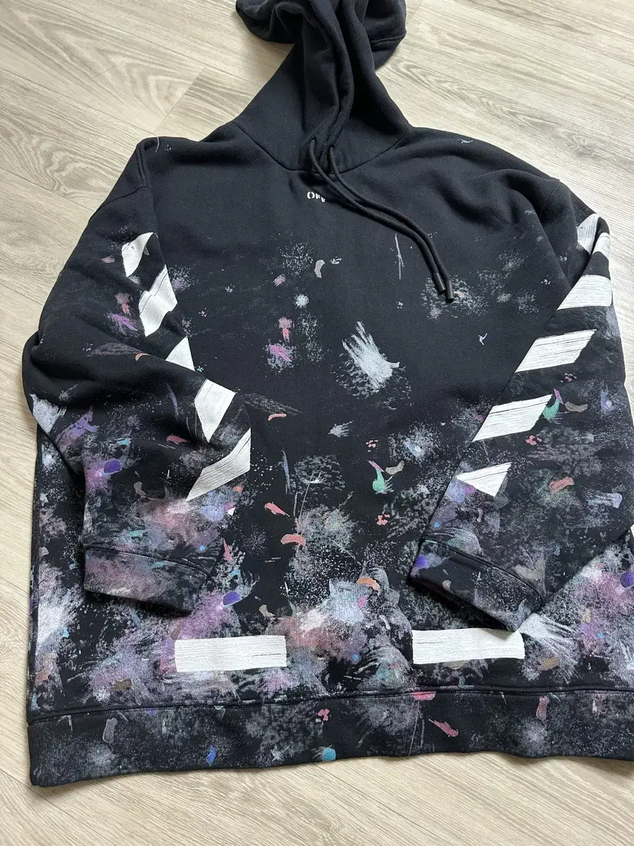 FW17 Off-White Galaxy Painted Hoodie