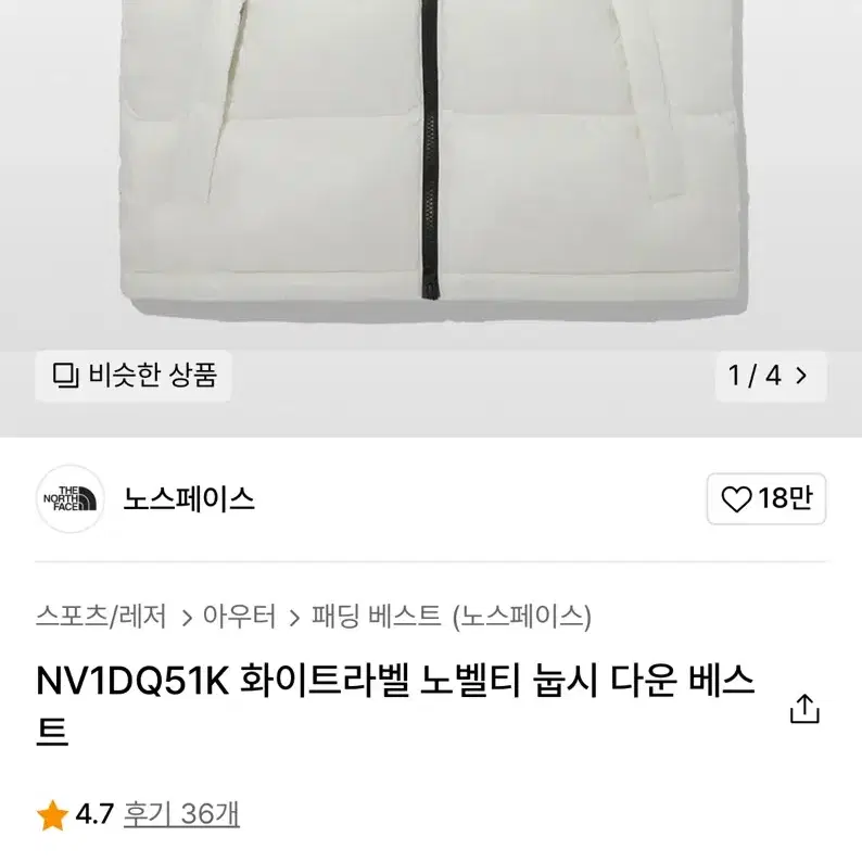 NV1DQ51K 화이트라벨 노벨티 눕시 다운 베스트