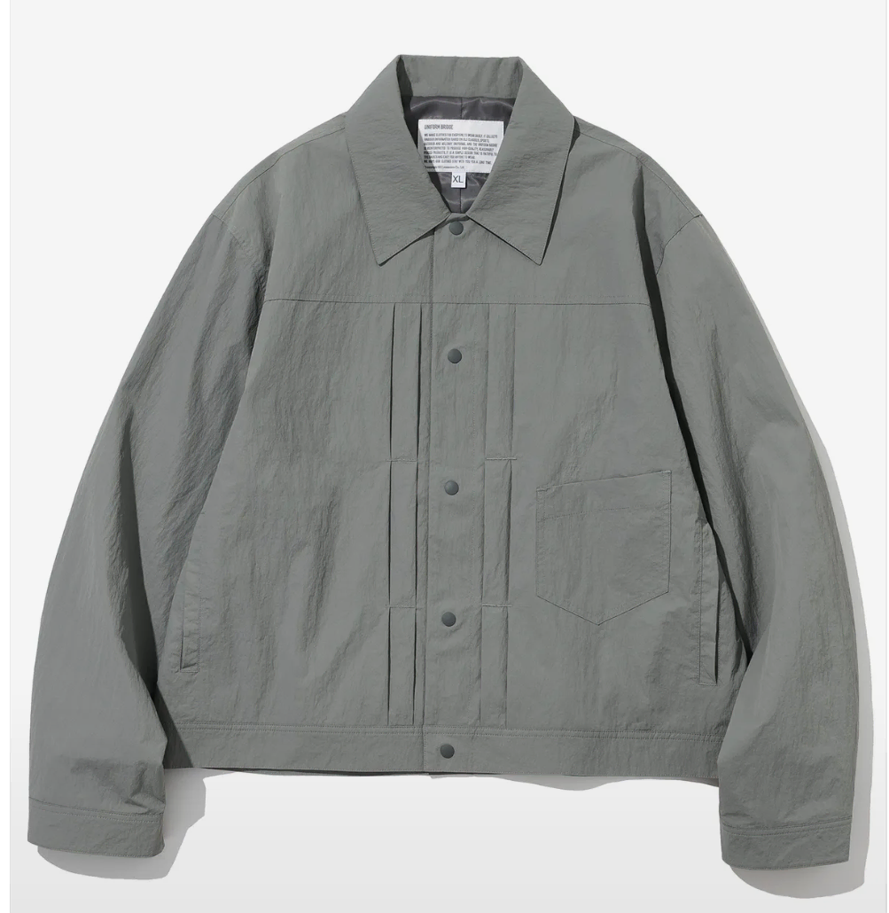 유니폼브릿지 nylon trucker jacket grey L