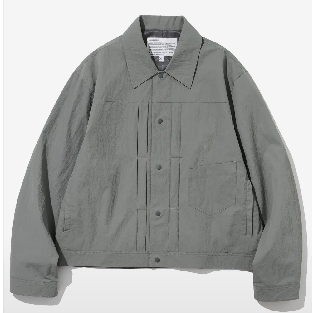 유니폼브릿지 nylon trucker jacket grey L