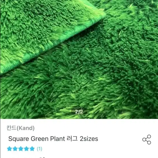 칸드 square green plant 러그