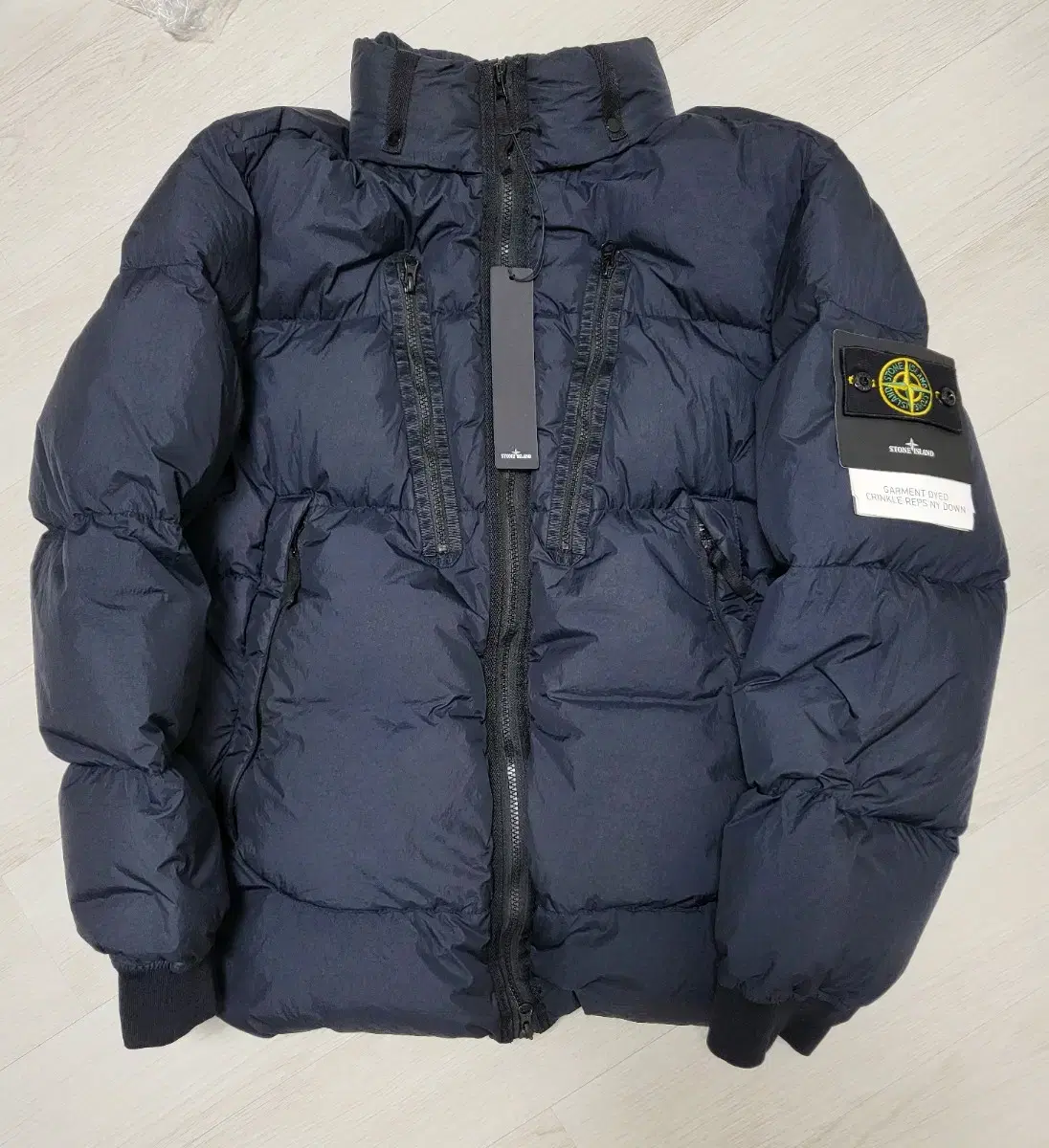 21FW Stone Island Crinkleclap Down Puffer Navy XL