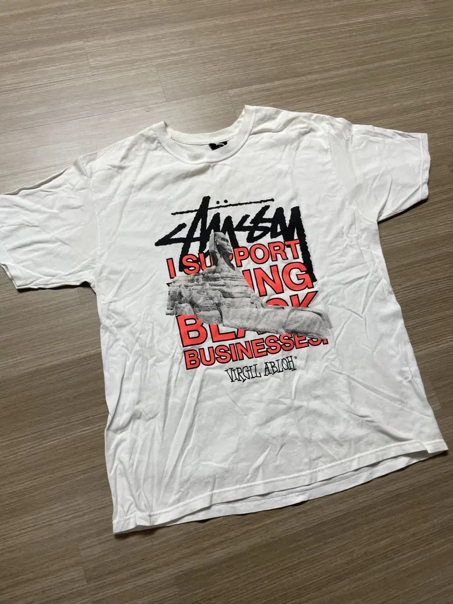 Stussy x Off-White 40 worldtour T-shirt L