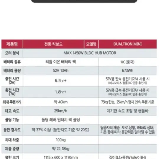 듀얼트론 미니 52볼트 전동킥보드 팝니다