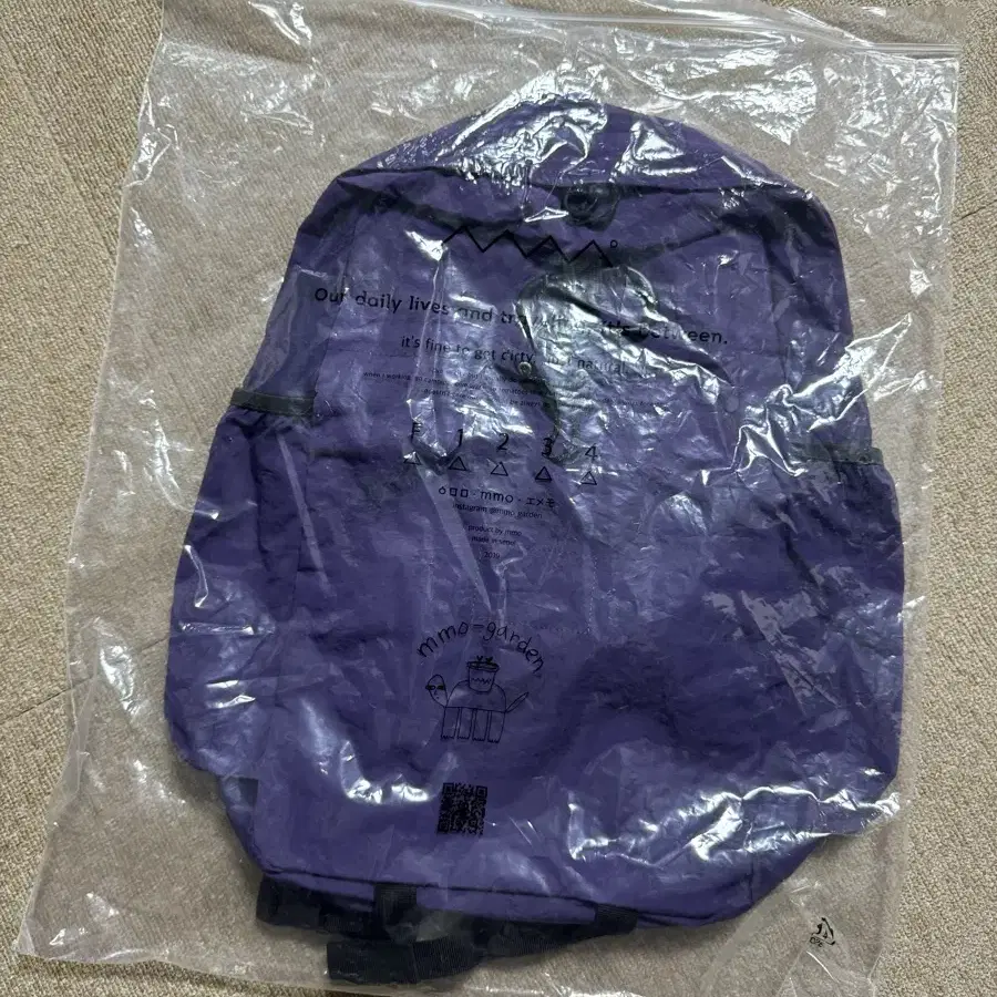 mmo backpack nylon twill purple 에메모가든 백팩