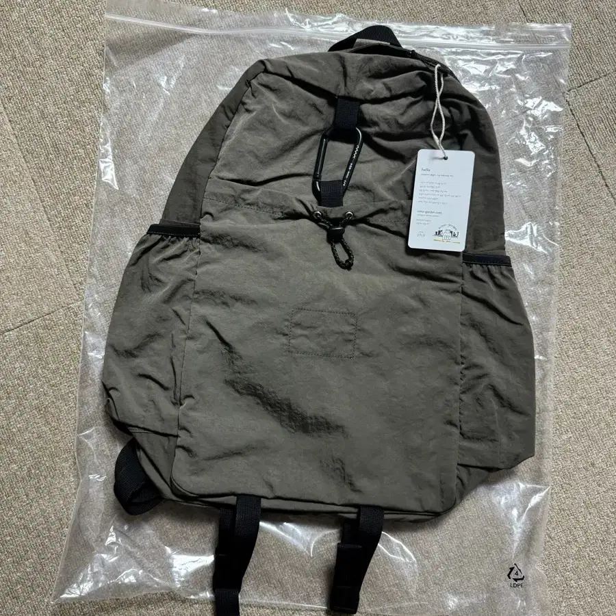 mmo backpack nylon twill mocha 에메모가든 백팩