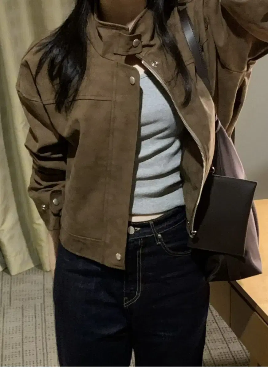 이오마켓 fave leather jacket