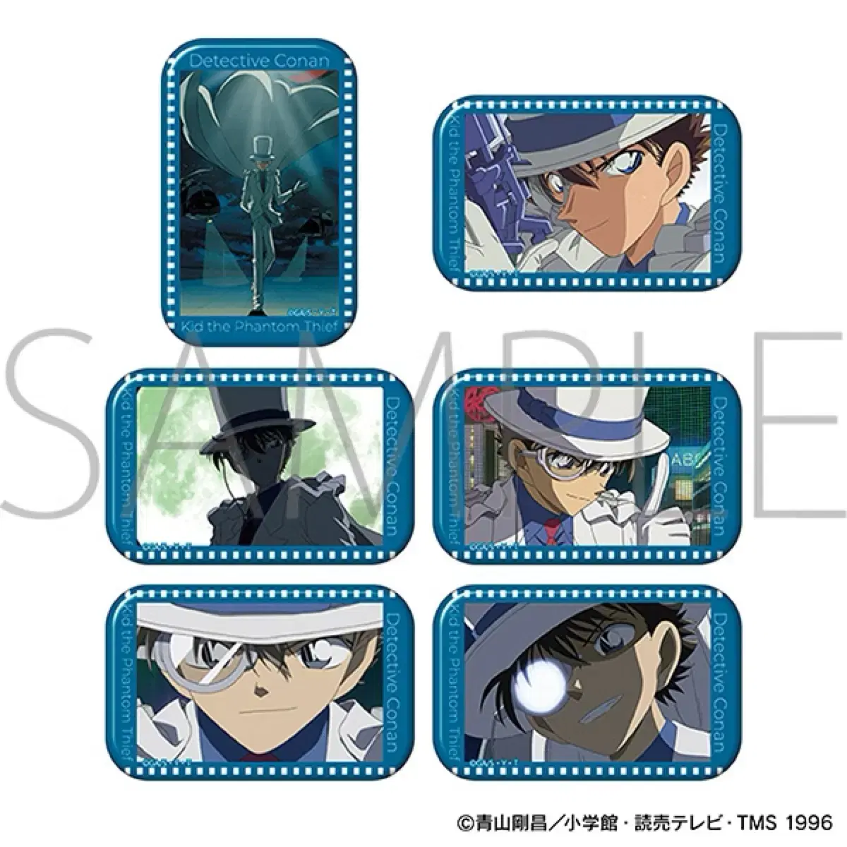 Detective Conan the Barbarian 1box of 6 canned badges