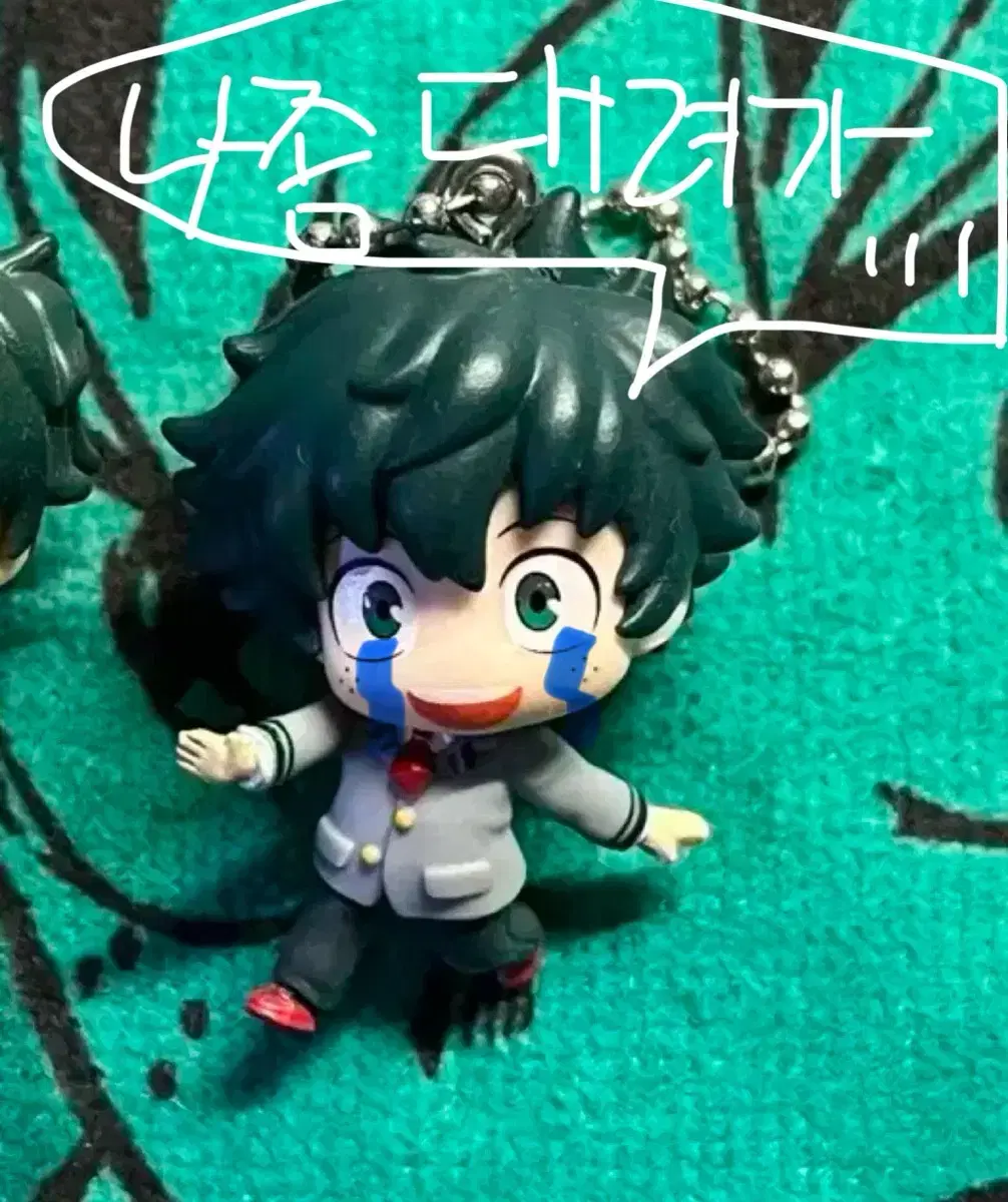 Midoriya Shaky Purapura Gacha keyring Figures