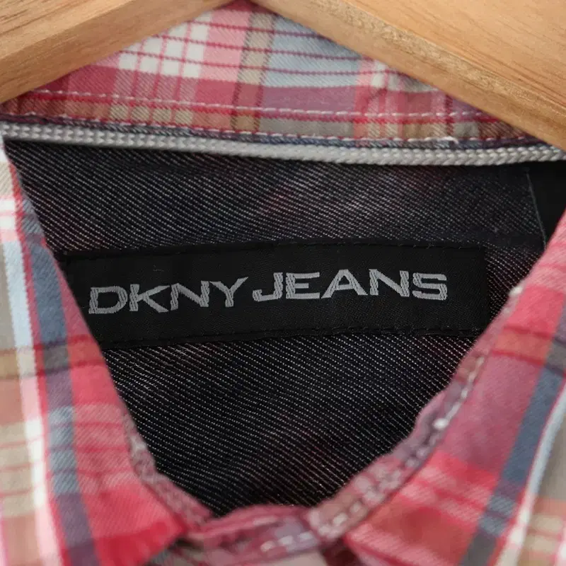 (S) DKNY 디케이앤와이 도나카란 셔츠 남방 체크패턴-FA6F