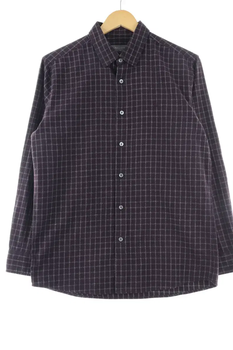 (L) Logadis Shirt Southern Purple Check Pattern Amekaji-FAA4