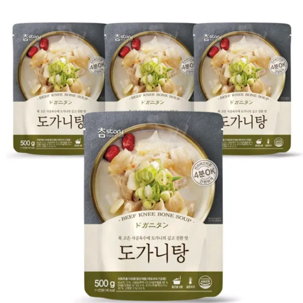 참스토리 도가니탕, 500g, 4개