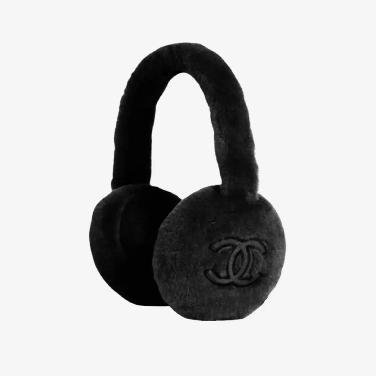 [New] Chanel 24FW CC Logo Shearling Earmuffs Earmuffs Black (A