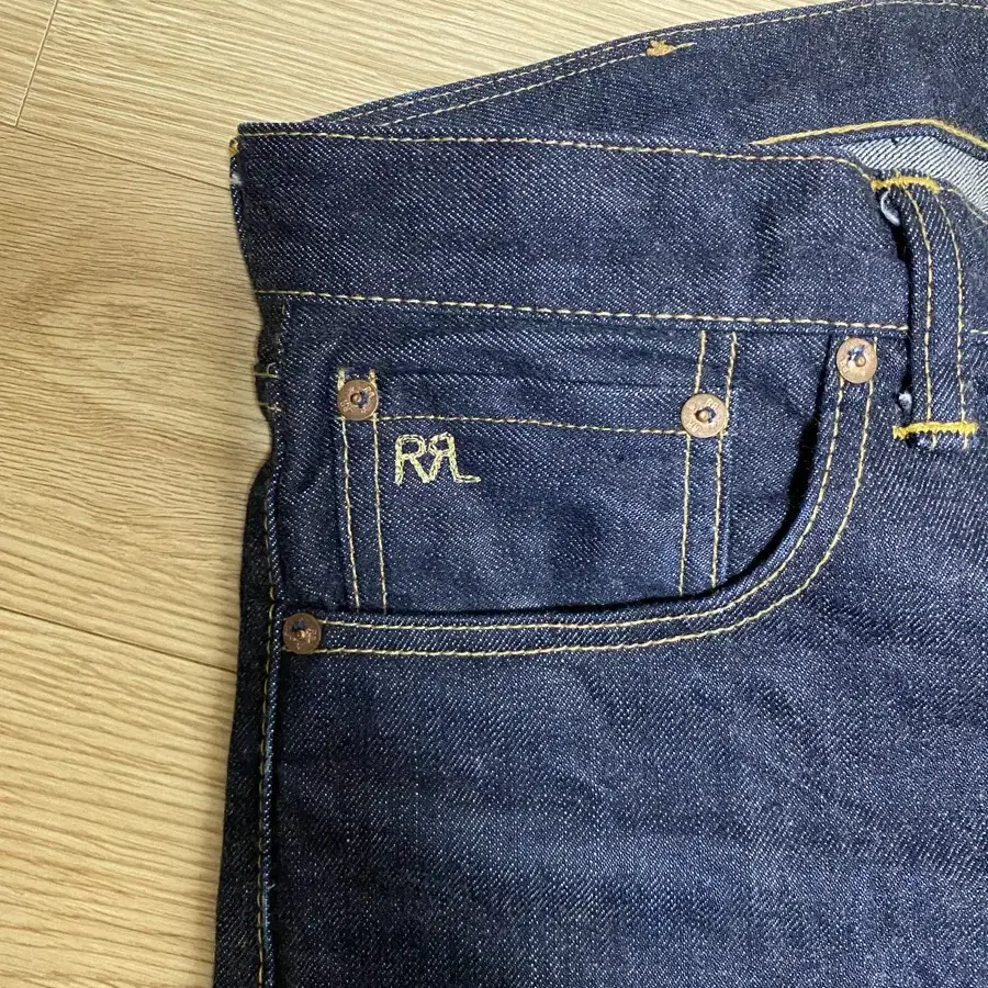 RRL 슬림핏 원워시드 데님 30x32