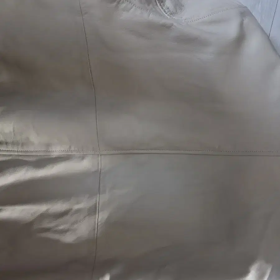 Zara Leather Bomber Jacket Cream