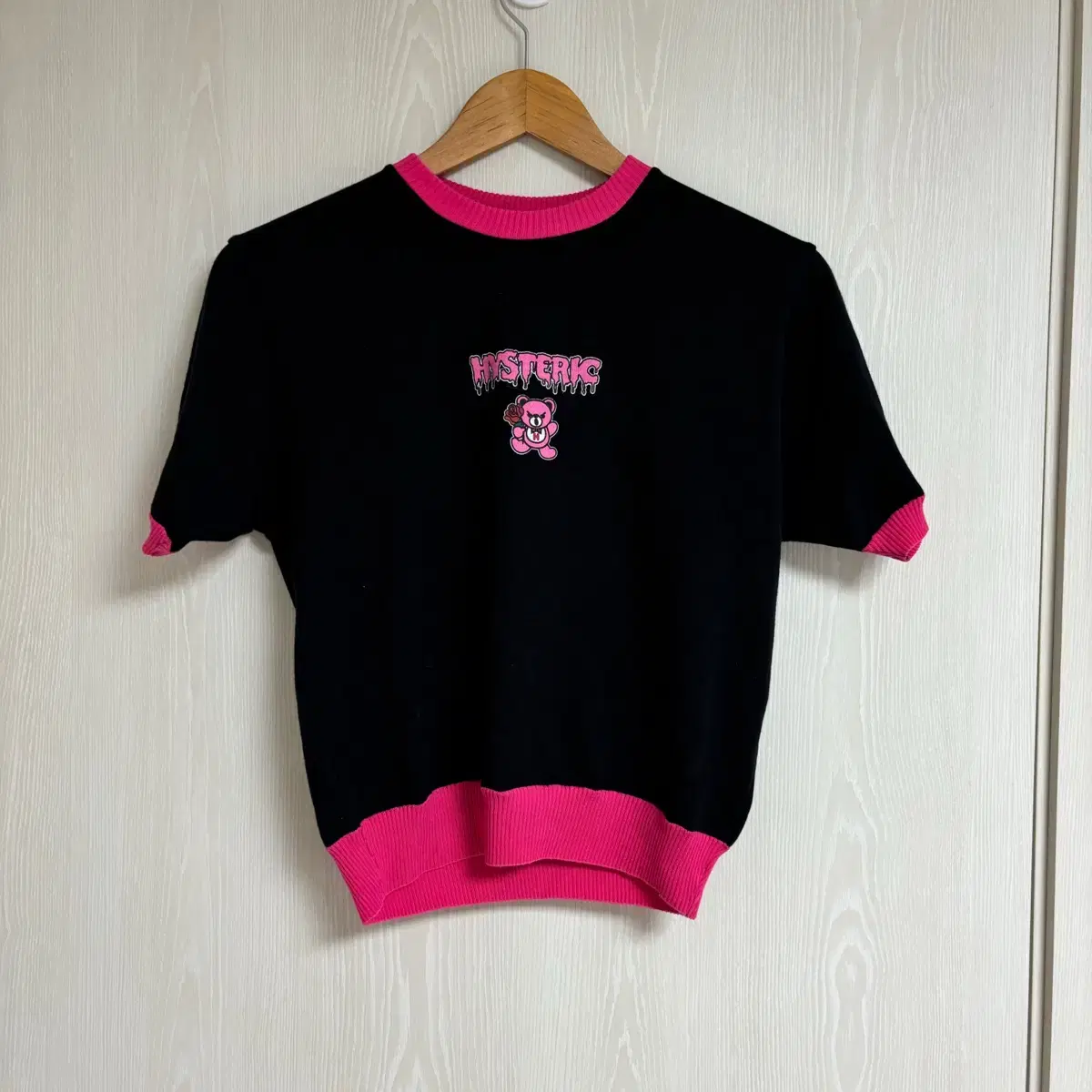 Hysteric Glamour Puck Bear Colorblocked T-Shirt