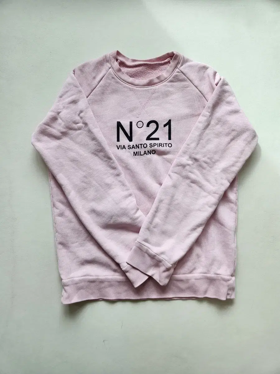 N21 Number 2ne1 Numero Ventuno Genuine Man-to-Man Sweatshirt Light Pink Size 38