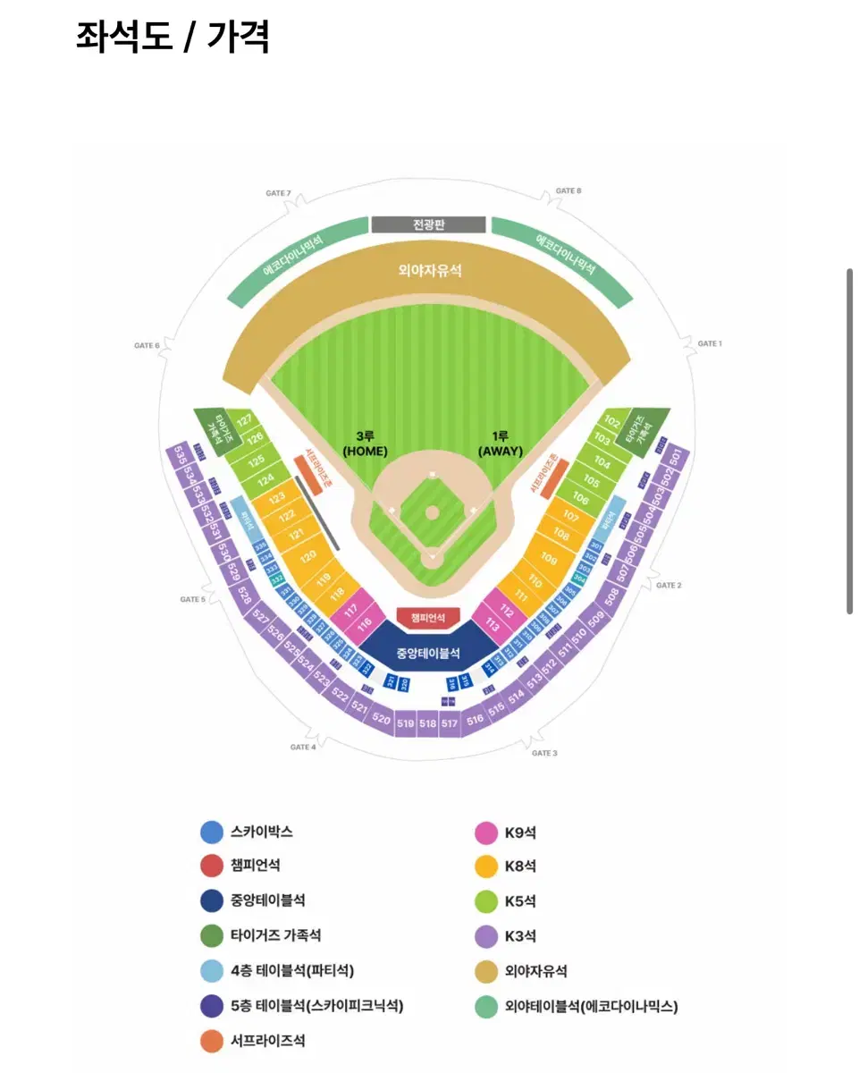 한국시리즈 1차전 k3 3루 중앙 연석판매합니다!