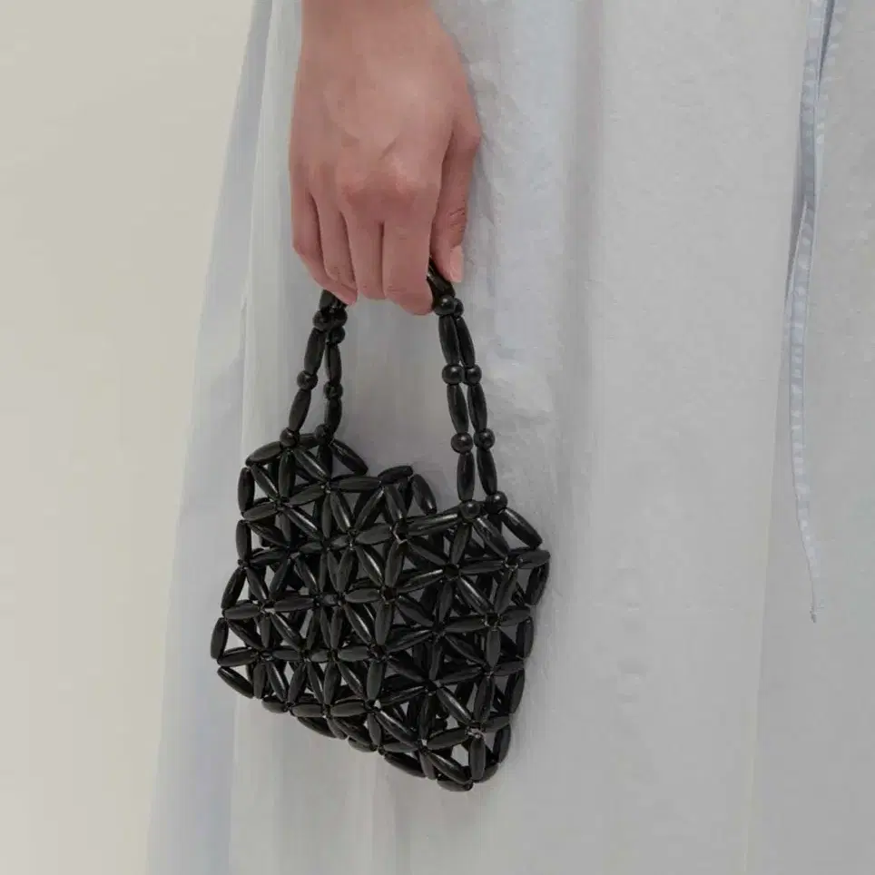 네세서리 Wood Mini Tote Bag (Black)