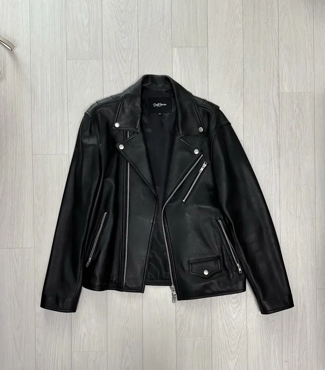 [M]Dorf Jayson Real Leather Double Rider Jacket in Sheepskin