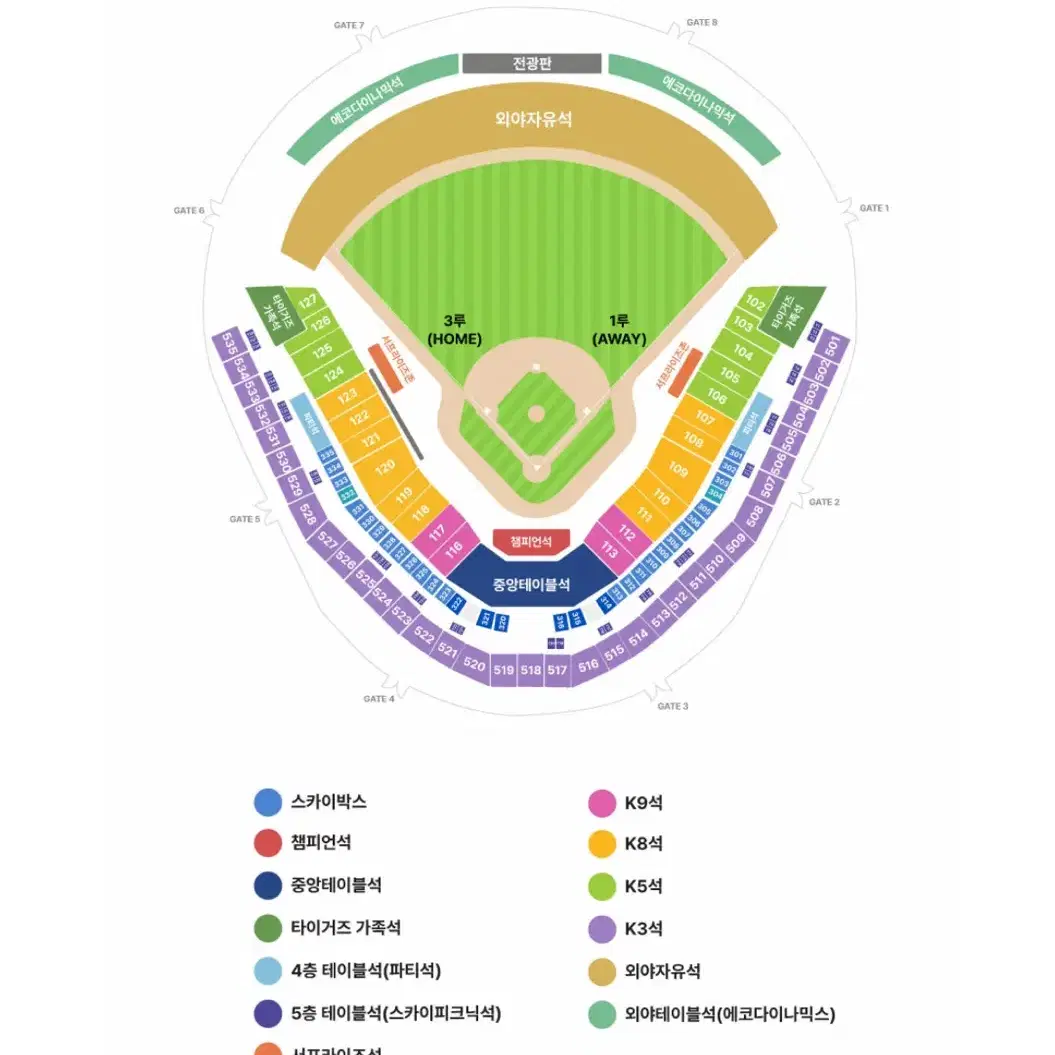 한국시리즈 2차전 외야, 3루K5 2연석 양도해요