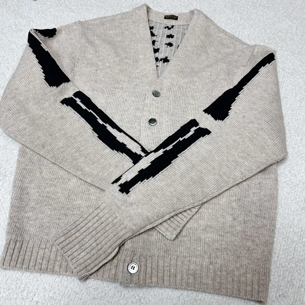 KAPITAL(KAPITAL) Bone Knit Cardigan Beige 3 sizes sells