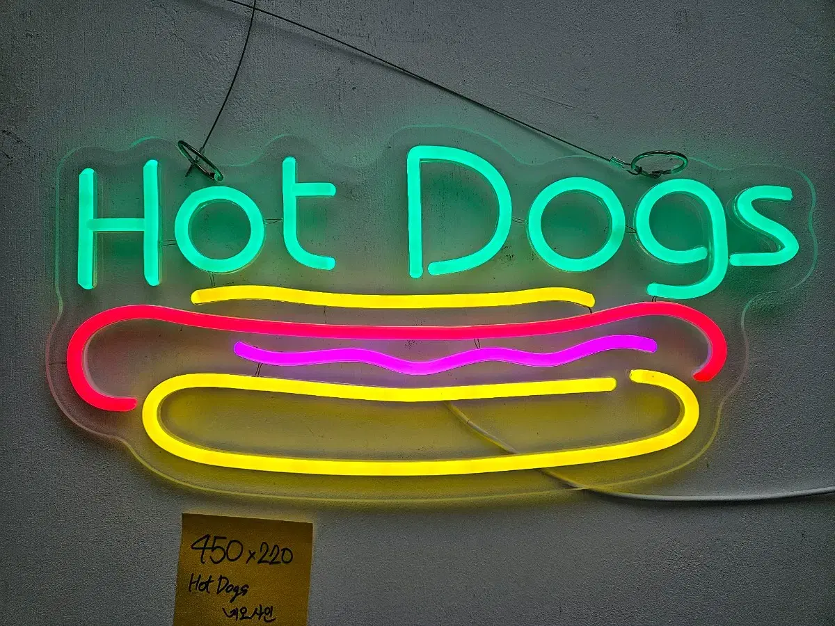 핫도그  네온사인 광고판 USB Hot Dog LEDNeon sign