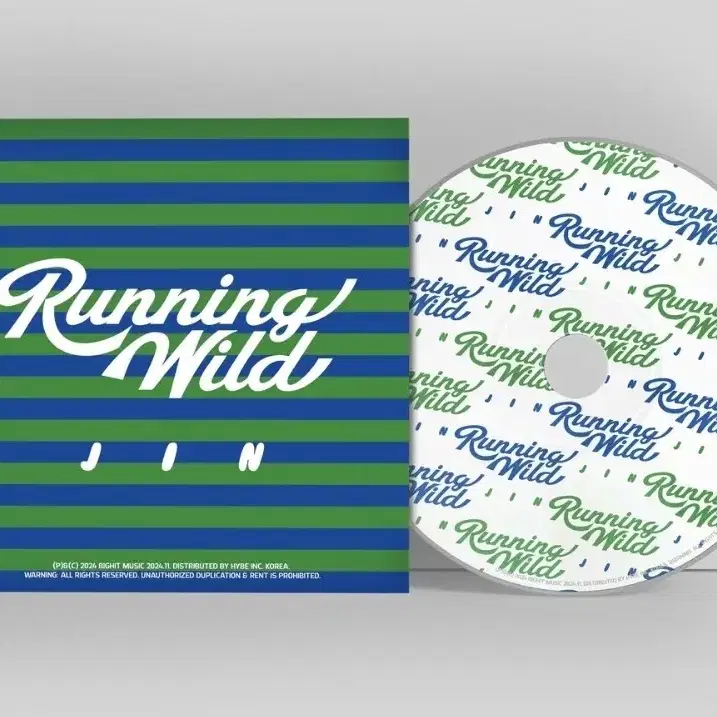 방탄 진 JIN HAPPY 앨범 Running Wild-기악 ver CD