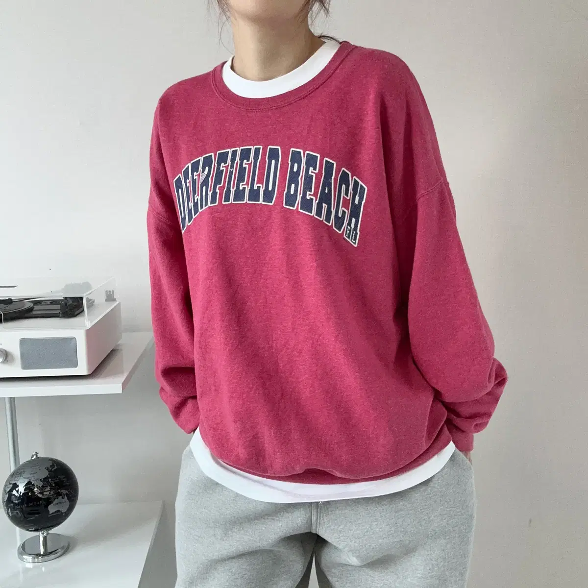 90s Jerzees Jerseys USA Made Sweatshirt Pink (XL)