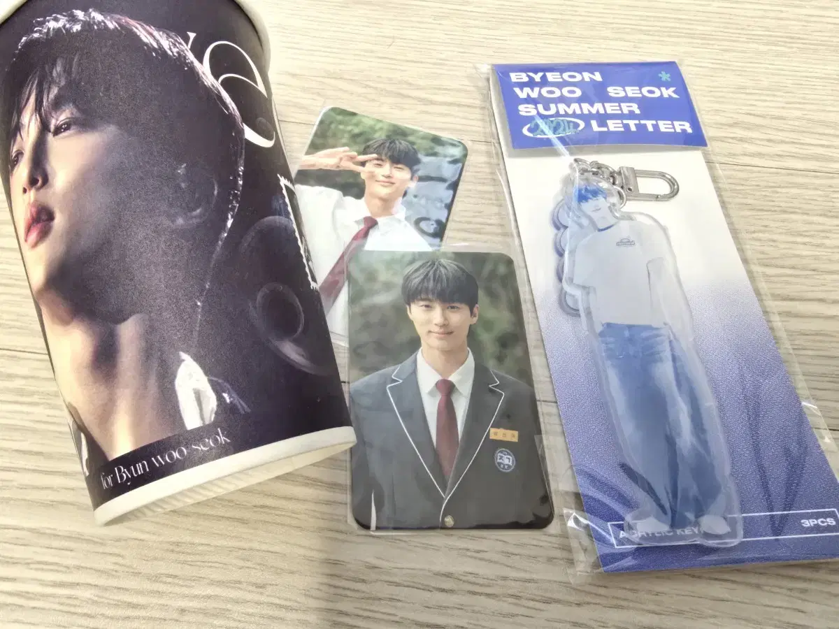 Bulk)Byun Wooseok fanmeeting acrylic Keyring(PokaO) + unofficial goods Photocard