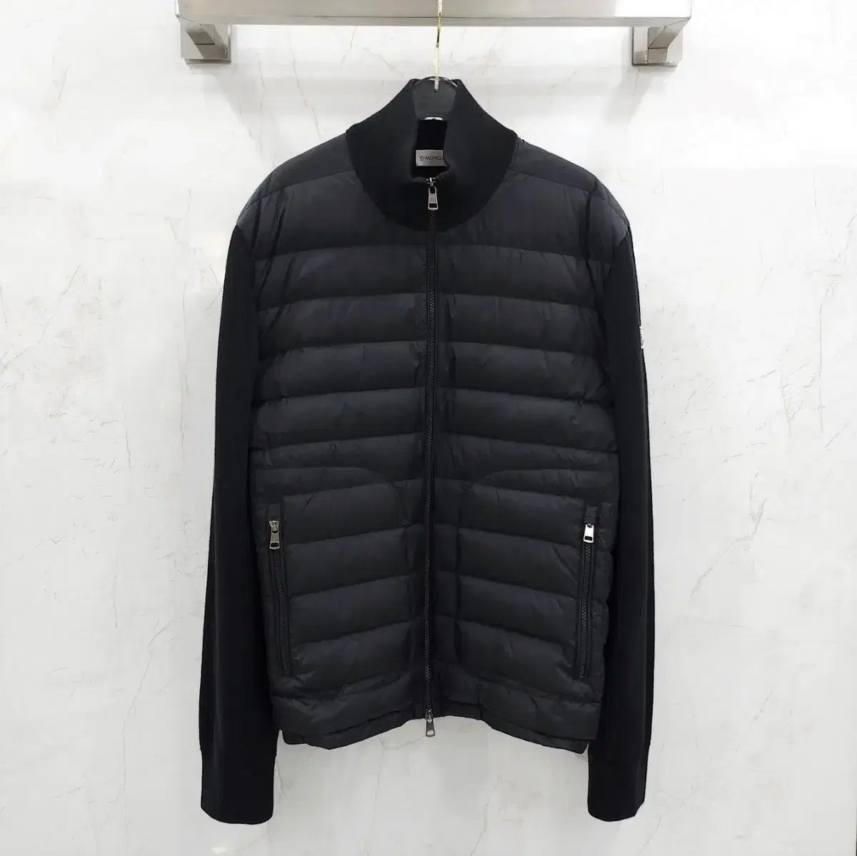 XXL / Moncler Knit Puffer Jacket Zip-up Black