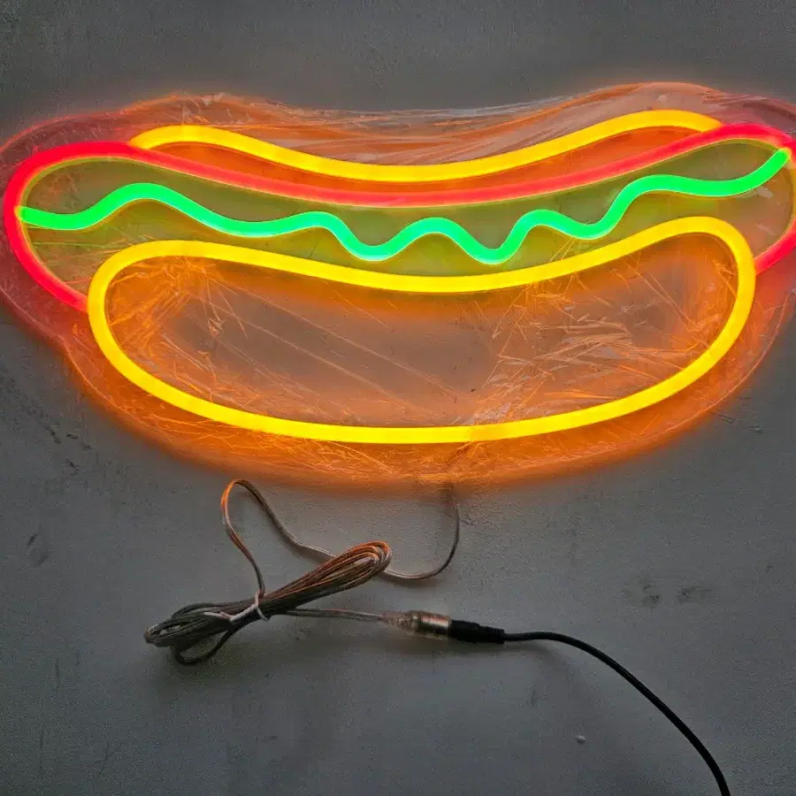 핫도그 스케치 그림모양 네온사인  Hot Dog Neon sign