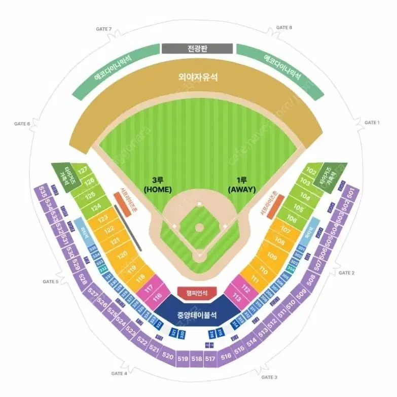 <기아 vs 삼성 KBO 1차전 > 한국시리즈 3루 K8 2연석 통로석