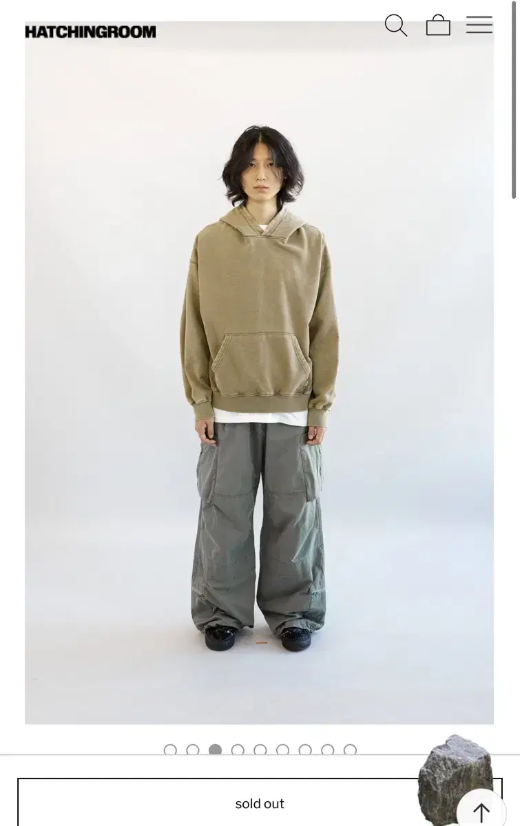 Hatching Room Zip Cargo Pants Faded Olive (M)