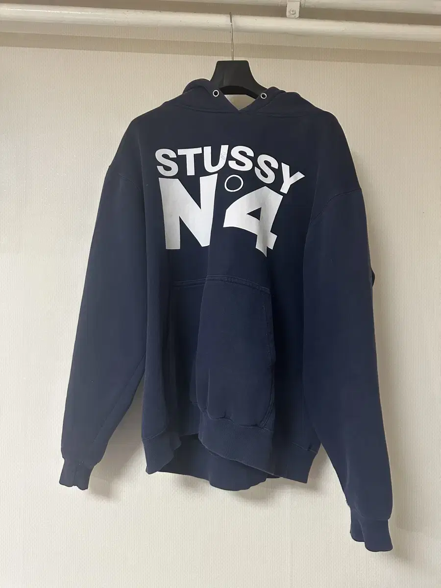 90s Old Stussy Hooded Navy L