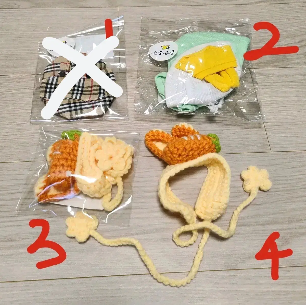 Quick sale) doll clothes wts 10cm doll clothes hairband hat suspenders beret coordination