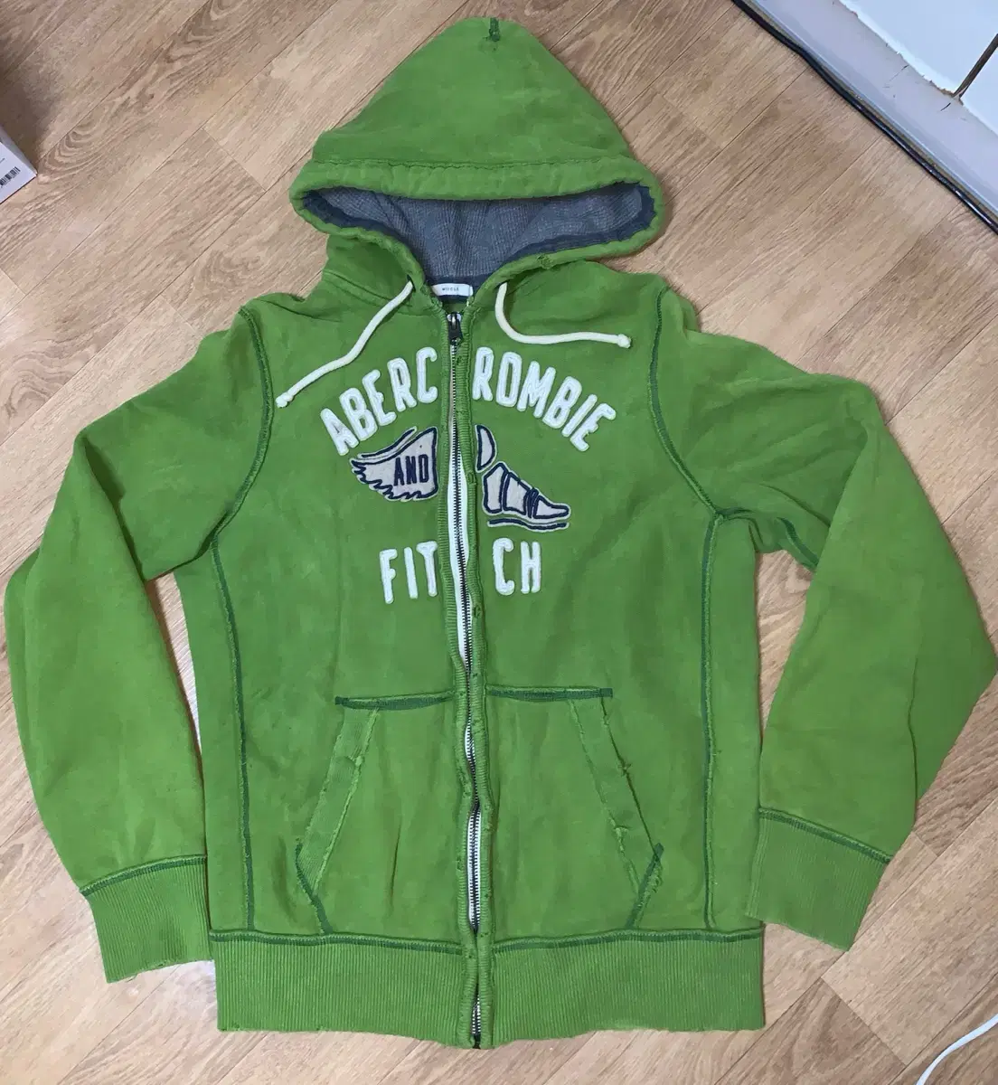 Abercrombie & Fitch Hooded Zip-up Green Yang Hong Yuan XXL