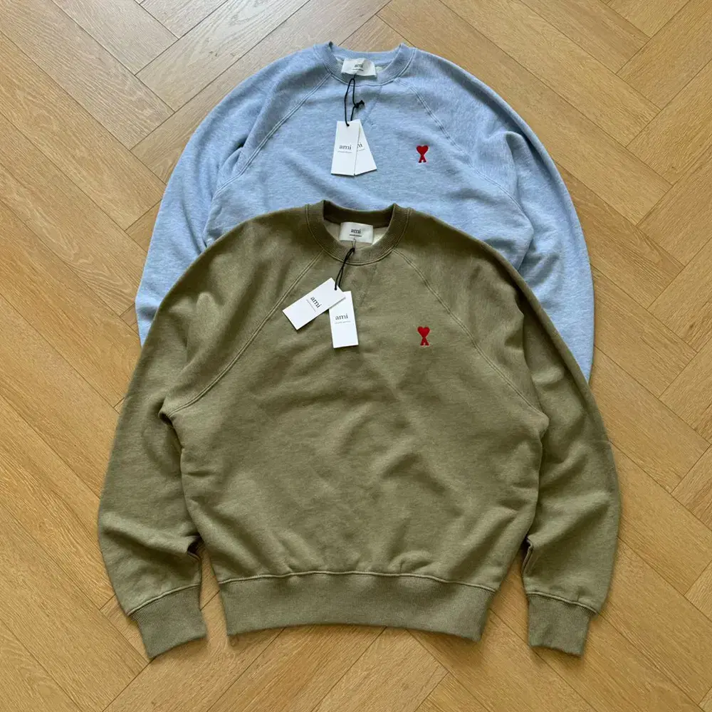 [New]Army Smallheart Logo Sweatshirt Grey Green